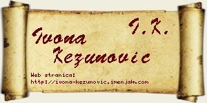 Ivona Kezunović vizit kartica